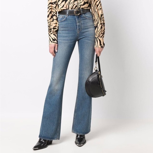 Golden Goose Karen Bootcut Jeans in Medium-Wash Denim - Picture 4 of 14